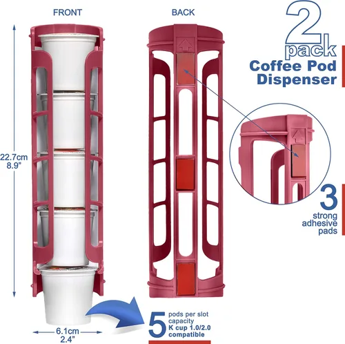 Miniatura 3 de STORAGENIE - Soporte para cápsulas de café Keurig K-Cup, almacenamiento de cápsulas de café K-Cup de montaje lateral, organizador de cápsulas
