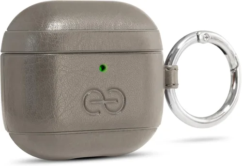 Miniatura 40 de Dreem Om - Funda para estuche con clip para llavero compatible con AirPods 1 y 2, funda de cuero vegano para Airpods para hombres y mujeres, Negro
