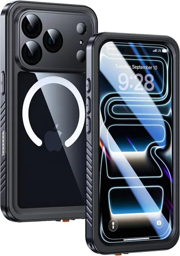 Miniatura 12 de Lanhiem Funda Magnética para iPhone 17 Pro de Privacidad, Funda Impermeable a Prueba de Polvo, [Protector de Pantalla Antiespía Integrado]
