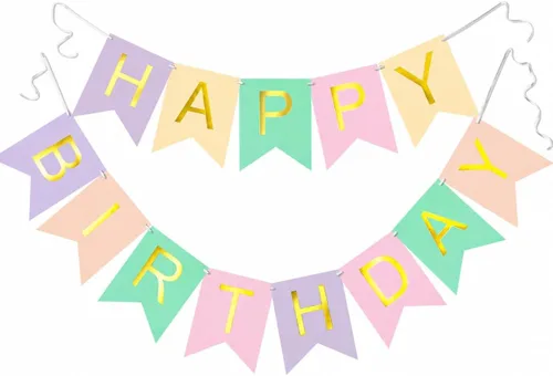 Miniatura 11 de Cartel de feliz cumpleaños azul menta, suministros para decoración de fiesta de cumpleaños de niños, decoración de guardería, 13 piezas