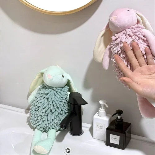 Miniatura 4 de Toalla de mano de chenilla, toalla de bola de chenilla suave y absorbente, toallas de microfibra para baño (01)