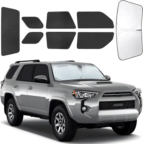 para Toyota 4Runner 2010-2024, juego de 8 protectores solares para ventanas de coche, privacidad para parabrisas delantero, laterales y traseros,