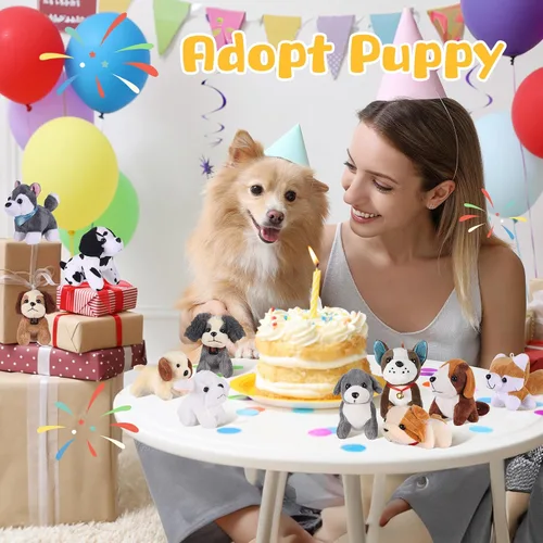 Miniatura 6 de Aoriher 36 piezas de mini perros de peluche a granel, animales de peluche pequeños, varios lindos y suaves, para ella, cachorros, regalos de fiesta