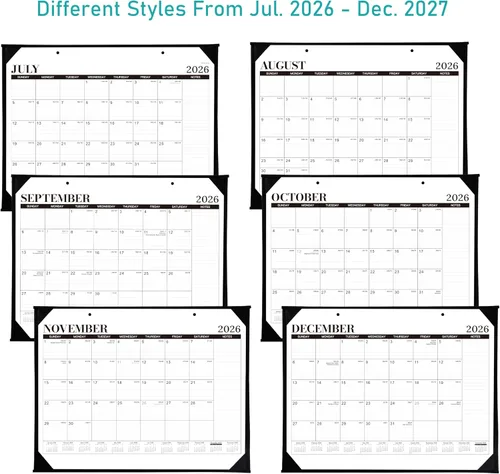 Miniatura 6 de Calendario de Escritorio 2026 - Calendario de Escritorio Grande de 12 Meses 2026, Ene.2026 - Dic.2026, 22" x 17", Calendario de Escritorio 2026