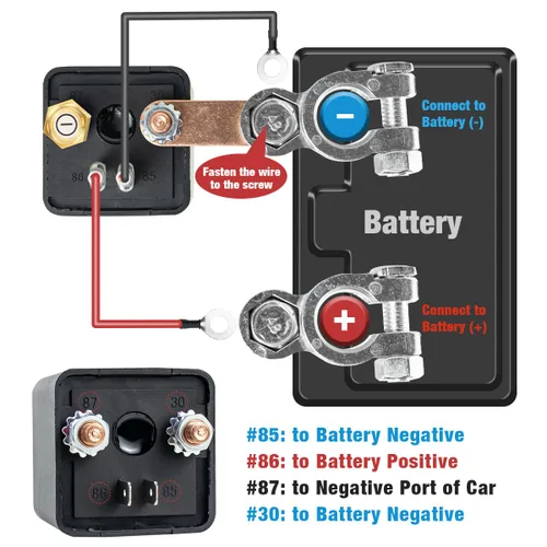 Miniatura 4 de Hosyond Kit de interruptor de desconexión de batería remoto DC 12 V 200 A para coches, autocaravanas, camiones, antirrobo, evita el drenaje