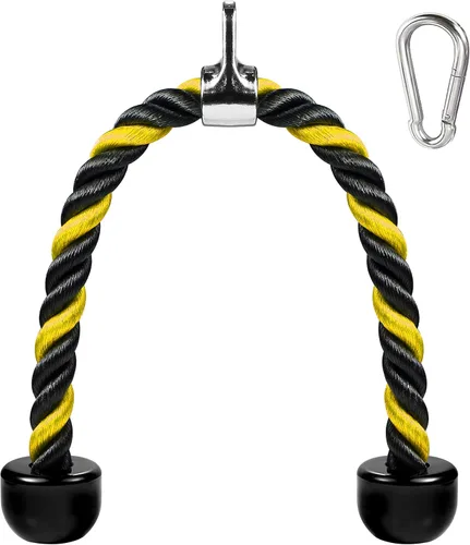 Cable de tracción de cuerda de tríceps de lujo, 27 y 36 pulgadas de longitud, fácil de agarrar y antideslizante, accesorio de cable para ejercicio