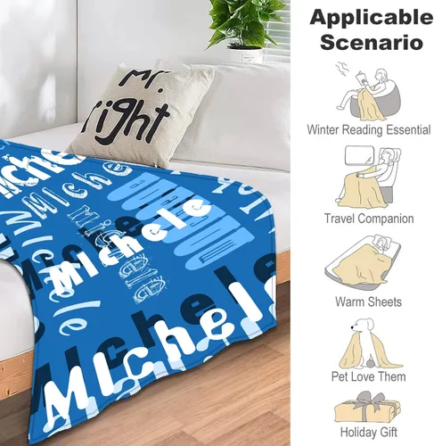 Miniatura 6 de Manta personalizada con nombre, mantas y mantas personalizadas para niños, bebés y adultos, manta con nombre personalizada para mujeres, hombres