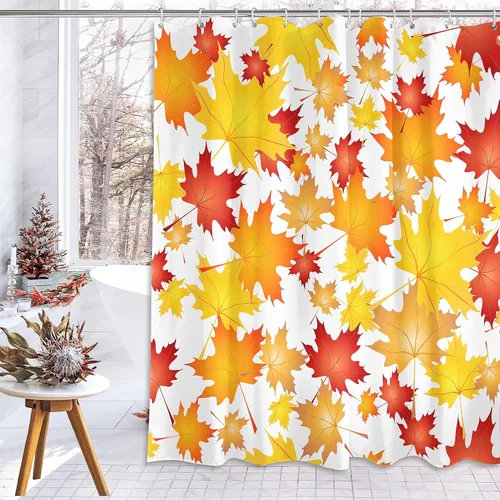 Miniatura 19 de Cortina de ducha de fantasma, tela impermeable con ganchos, 72 x 72 pulgadas, perfecta para decoración de baño de Halloween Cortina de ducha