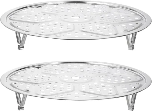 Miniatura 19 de uxcell Rejilla de vaporización de acero inoxidable con soporte, bandeja de vaporización de 26 cm para utensilios de cocina al vapor, olla a presión