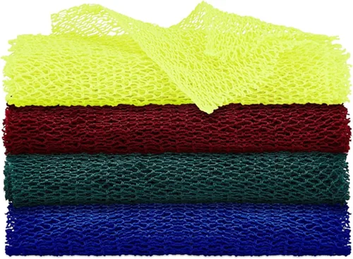 Miniatura 8 de 4 piezas de esponja africana de nailon largo exfoliante de nailon africano red exfoliante para la espalda del cuerpo para una piel más suave y uso