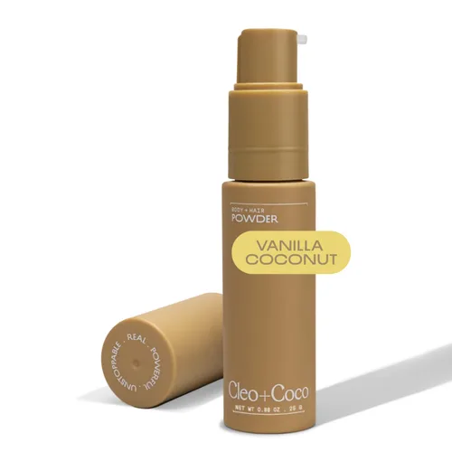 Miniatura 12 de Cleo+Coco - Champú seco en polvo corporal para mujer, fabricado con aceite esencial y polvo de arrurruz, absorbe el olor y la humedad, totalmente