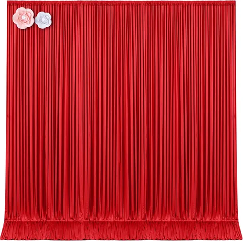 Miniatura 10 de Paneles de cortinas de fondo negras de 10 pies x 10 pies para fiestas, fiestas de cumpleaños, sin arrugas, cortinas de telón de fondo de tela