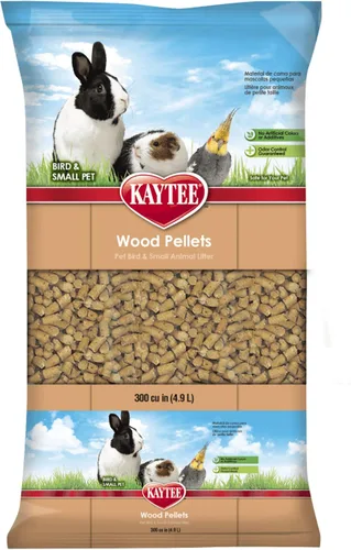 Kaytee Pellets de Madera Arena para Pájaros Mascotas y Animales Pequeños para Hurones, Cobayas, Ratas, Chinchillas, Hámsters, Jerbos, Conejos,