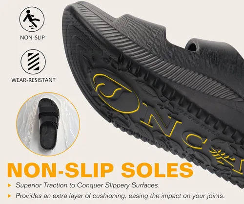 Miniatura 6 de ONCAI Womens Recovery Sandals with Arch Support Plantar Fasciitis Orthotic Adjustable Buckle Open Toe Thick Cushion Outdoor Girls Sport Slides