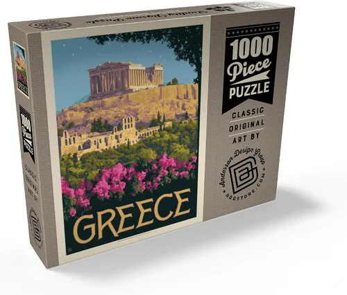 Miniatura 2 de MyPuzzle Greece: The Parthenon, póster vintage, rompecabezas de 100 piezas para adultos