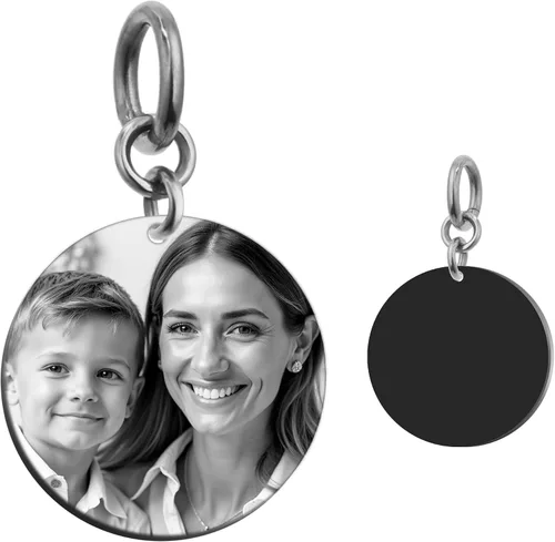 Queenberry Foto personalizada y mensaje grabado colgante personalizado colgante colgante encanto cuentas para pulseras europeas