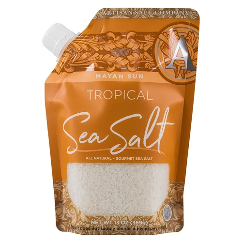 Miniatura 9 de SaltWorks Ancient Ocean sal rosa del Himalaya, fina, bolsa artesanal con surtidor de vertido; 16 onzas