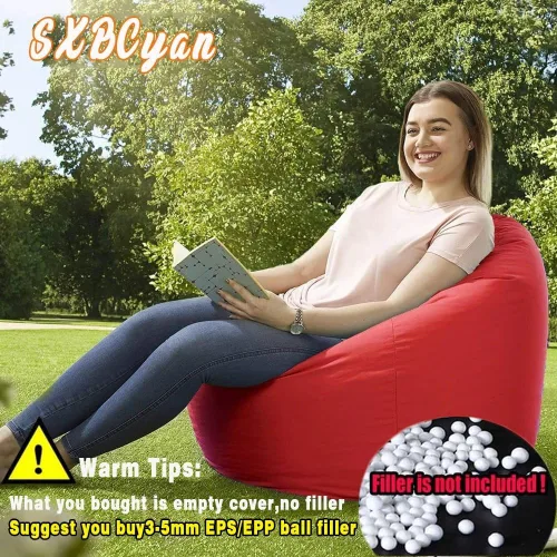 Miniatura 4 de Funda impermeable para puf para exteriores (sin relleno) para jardín, playa, piscina, puf flotante, puf, silla Oxford para niños y adultos