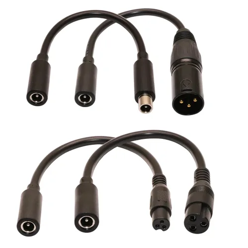 Cable adaptador de carga universal de 42 V 2 A, 4 enchufes de repuesto para batería de litio de 36 V, paquete DC 5.5 x 2.1 con conector XLR macho de