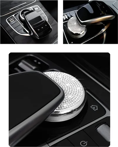 Miniatura 4 de CONGCONG para Mercedes Benz Cubierta de Control de Medios Interior Bling Accesorios de Cristal Compatible con Accesorios Mercedes-Benz