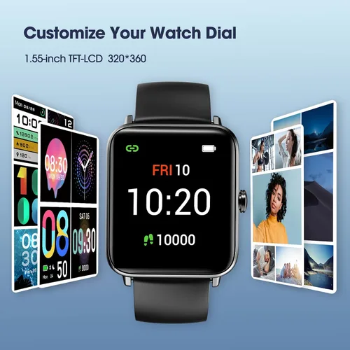 Miniatura 7 de LIVIKEY Reloj inteligente, rastreador de actividad física con monitor de frecuencia cardíaca, oxígeno en sangre, seguimiento del sueño, reloj