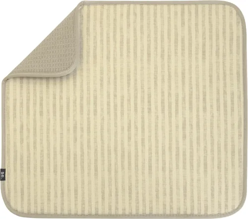 Miniatura 45 de S&T INC. Tapete de microfibra para secado de platos, reversible y absorbente para cocina, de 16 x 18 pulgadas, color negro