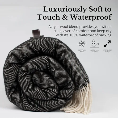 Miniatura 3 de Komorebi Manta de picnic extragrande – 78 x 59 pulgadas – Manta impermeable para exteriores, plegable y portátil a prueba de arena – Tapete de viaje