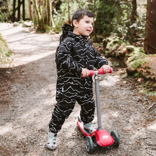 Miniatura 7 de JAN & JUL Pantalones de lluvia y nieve impermeables para niños, forrados con forro polar