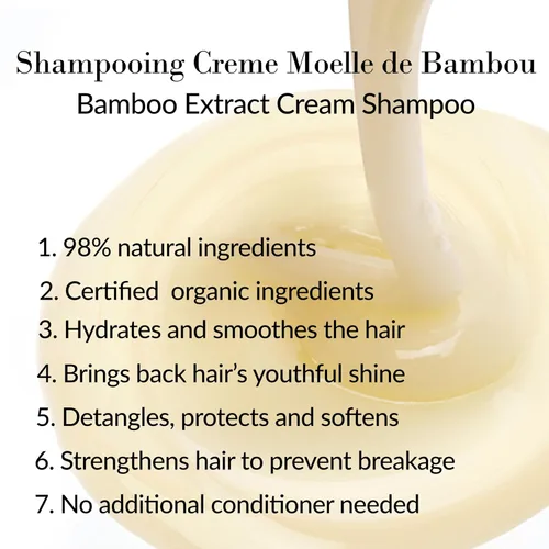 Miniatura 2 de Leonor Greyl Paris Bamboo Extract Cream Shampoo Shampooing Creme Moelle de Bambou - Champú hidratante para cabello largo, seco o encrespado - Champú