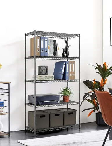 Miniatura 2 de Simple Deluxe - Estantería de almacenamiento resistente de 5 niveles, capacidad de carga de 1250 libras, 29.92" de ancho x 13.98" de profundidad x