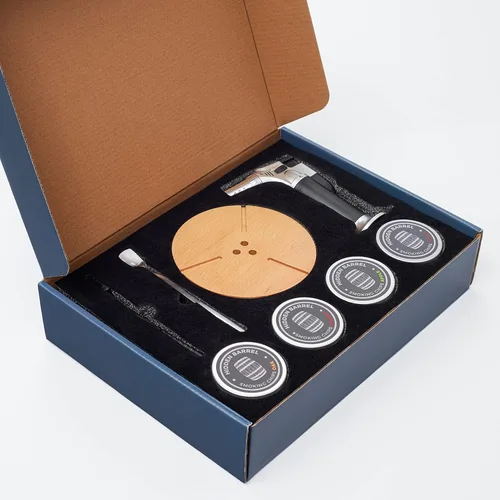Miniatura 7 de Kits de ahumador de whisky con antorcha de 4 sabores de virutas de madera, cóctel de bourbon, kit de ahumador a la antigua, regalos para hombre, día