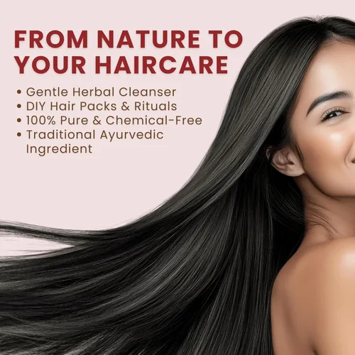 Miniatura 3 de Shikakai Powder 100% puro y natural - Limpiador y acondicionador ayurvédico sin químicos - Nutre el cabello, mejora el brillo, la suavidad