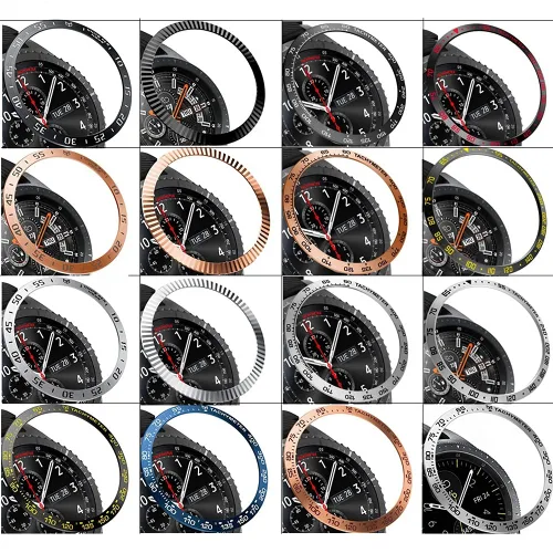 Miniatura 7 de AISPORTS Bisel Styling Compatible con Samsung Galaxy Watch 1.811 in Bisel Anillo Cubierta Adhesiva Anti Scratch Protección Acero Inoxidable Bisel