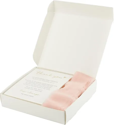 Miniatura 6 de HUIHUANG Tarjetas de agradecimiento de boda con cinta de gasa rosa, para recuerdos de boda, recepciones, fiestas, eventos y celebraciones, paquete