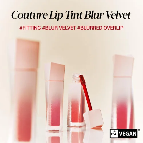 Miniatura 2 de Espoir Couture Lip Tint Blur Velvet #3 Peony 0.19 onzas Lápiz labial líquido de color borroso natural Tinte labial de fijación a prueba