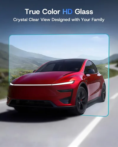 Miniatura 5 de Protector de pantalla trasera de 8 pulgadas para Tesla Model Y Juniper/Model 3 Highland, [HD y sin bordes y 9H] Protector de pantalla de vidrio