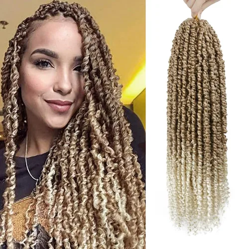 Miniatura 72 de Pelo de Passion Twist – 8 paquetes de 18 pulgadas Passion Twist Crochet para mujeres, cabello rizado pretrenzado Passion Twists extensiones de #2