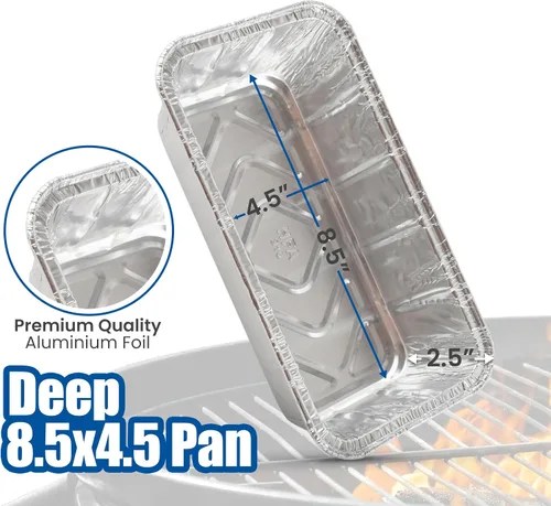 Miniatura 2 de Moldes desechables de aluminio de 2 libras para hornear, servir y almacenar, sartén desechable resistente al calor, ideal para alimentos