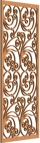 Miniatura 62 de 9 3/8"W x 24 3/8"H x 1/4"T Marilla Decorativos Paneles de Pared de Madera Calado, Abedul