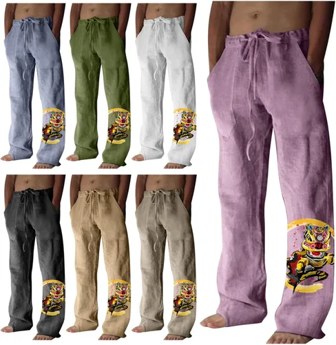 Miniatura 5 de GIERIDUC Pantalones deportivos para hombre Pantalones deportivos para hombre con bolsillos con cremallera para hombre, pantalones de vestir marrón