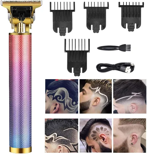 Miniatura 23 de Cortadora de pelo profesional para hombres y mujeres, inalámbrica, recargable, recortadora de pelo, kit de aseo de corte de cuerpo de metal