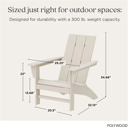 Miniatura 3 de Silla moderna tipo Adirondack. Adirondack de Polywood, Aruba. Arena