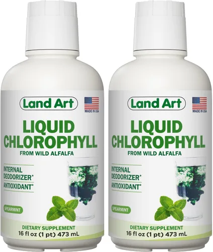 Miniatura 9 de Land Art - Menta de clorofila líquida - Extraída en frío de alfalfa silvestre sin OMG - Clorofila Liquida natural - Antioxidante - Suplemento