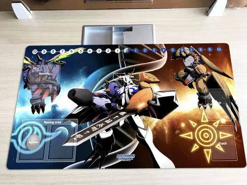 Nuevo DTCG Duel Playmat Digimon Omnimon Juego de Cartas Coleccionables TCG CCG Alfombrilla + Bolsa Gratis (ZD002-73-SM)