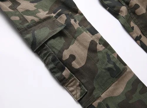 Miniatura 183 de Baylvn - Pantalones de mezclilla entallados y estampados para hombre con corte recto