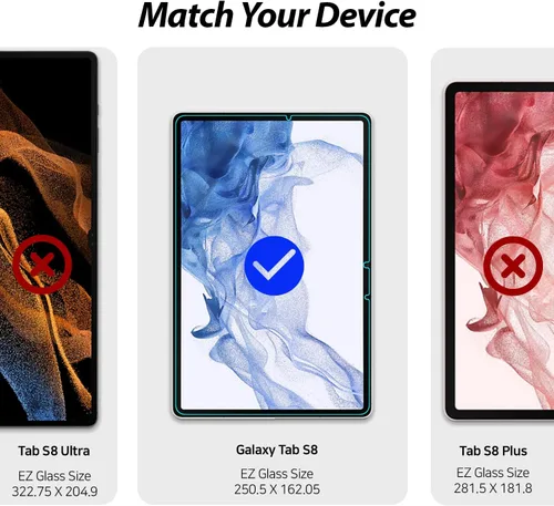 Miniatura 2 de DOME GLASS Whitestone EZ - Protector de pantalla para Galaxy Tab S8 (11 pulgadas) de cobertura completa, protector de vidrio templado