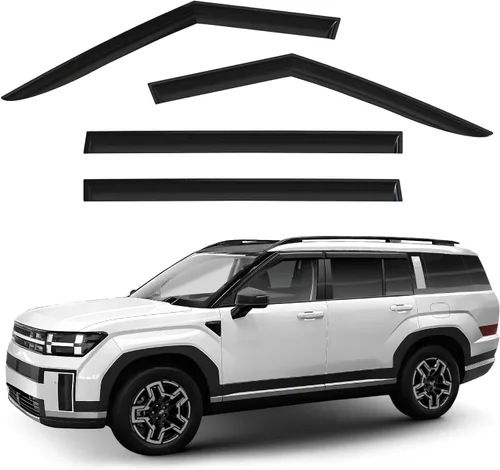 Miniatura 19 de Deflectores de ventana tintados ahumados con cinta adhesiva para ventana lateral, deflectores de lluvia compatibles con Toyota RAV4 2019-2025 - 4