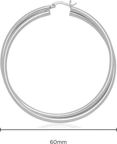 Miniatura 13 de Milla Crossover Twisted Hoop Earrings for Women – Hypoallergenic Silver or Gold Statement Hoops – Lightweight & Easy to Wear
