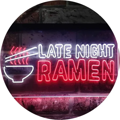 Miniatura 13 de ADVPRO Letrero de neón LED de doble color para ramen japonés de ramen, azul y rojo, 12 "x 8.5" st6s32-i3305-br