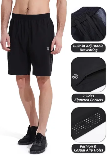Miniatura 3 de Pantalones cortos deportivos para hombre, para correr, gimnasio, senderismo, pantalones cortos de entrenamiento para hombre de 7 pulgadas, cómodos